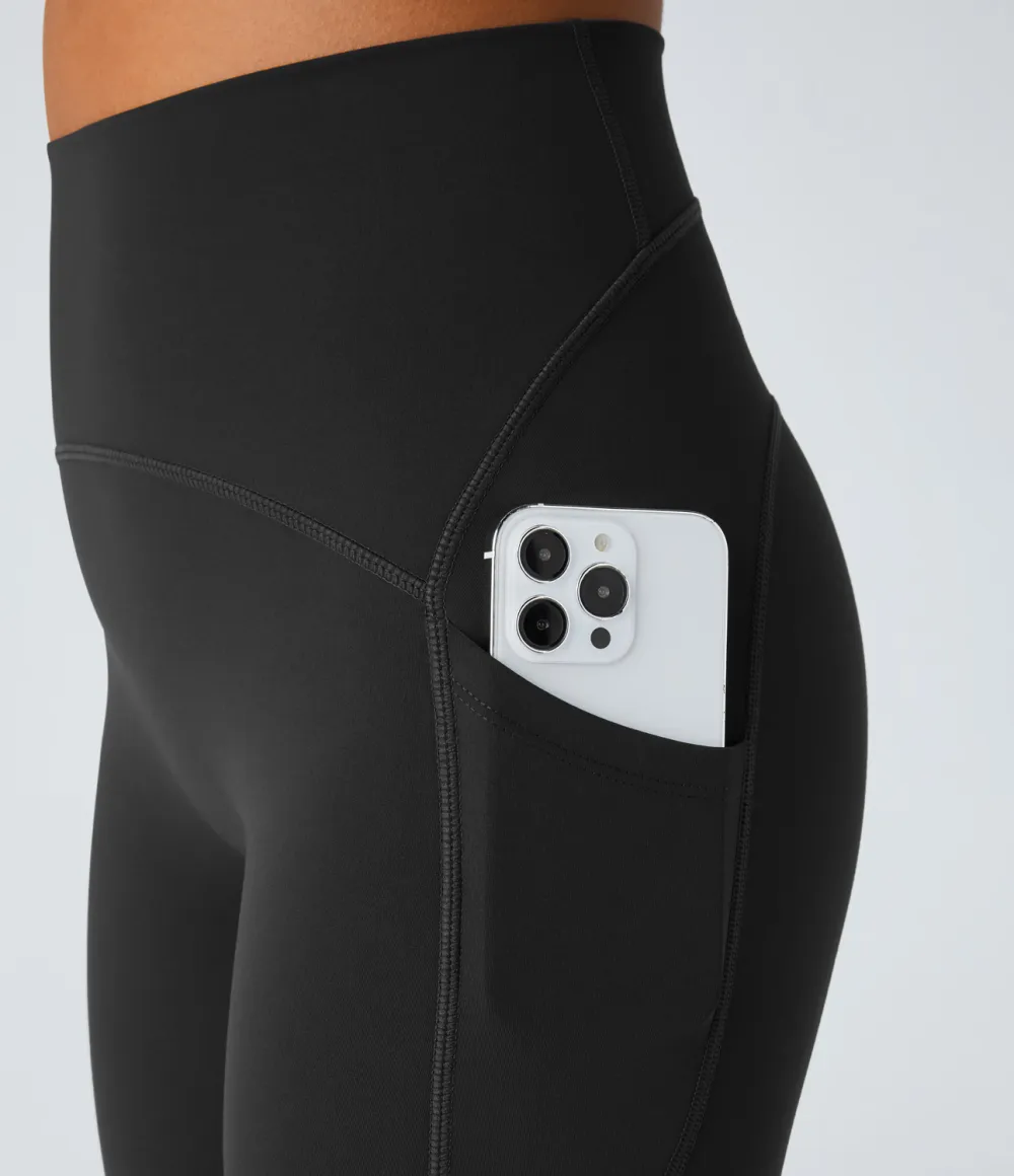 SpeedWave High Waisted Side Pocket Quick Dry 7/8 Running Leggings