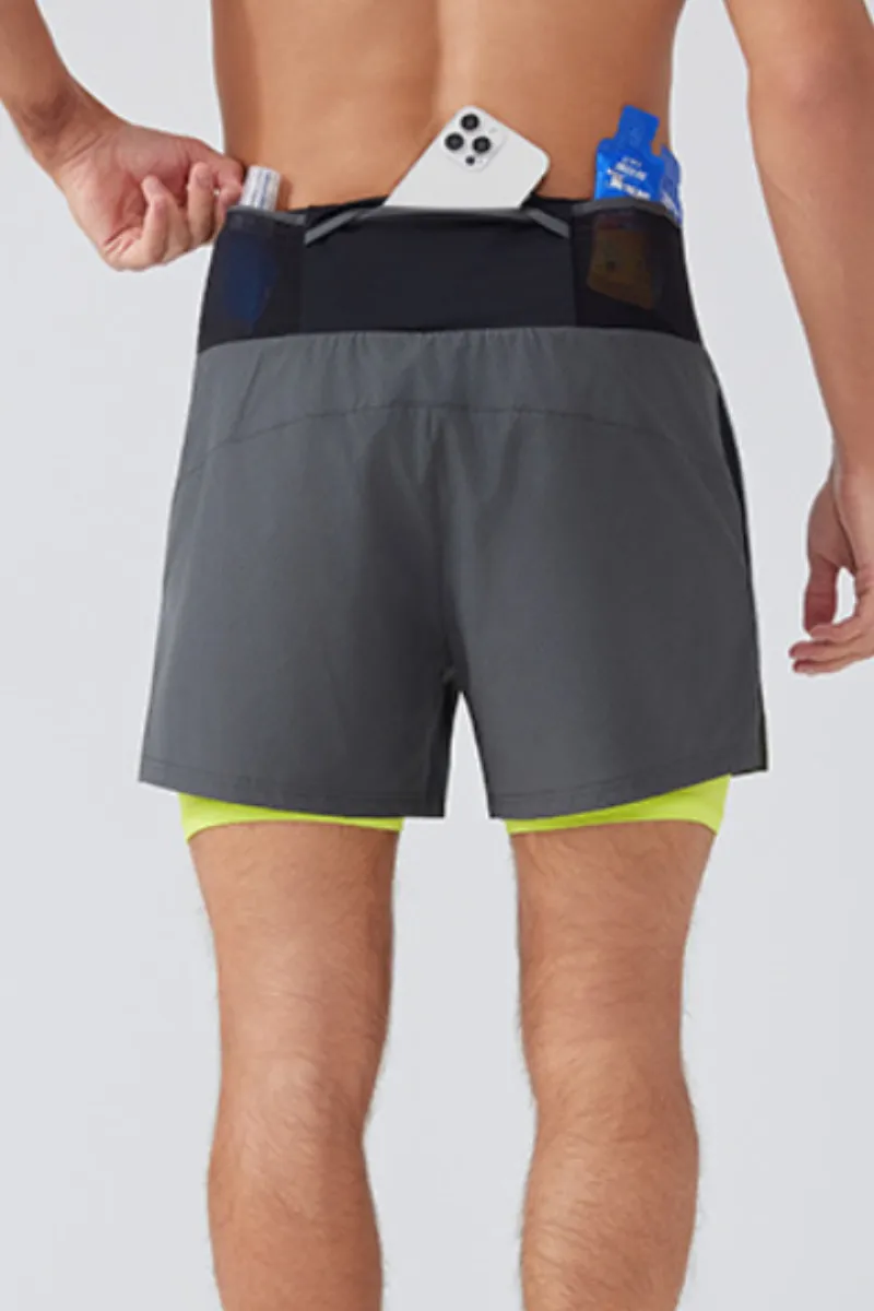 Streamlined Sport Quick Dry Breathable Drawstring Athletic Shorts