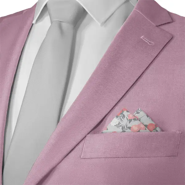 Clean Neat Floral Pocket Square