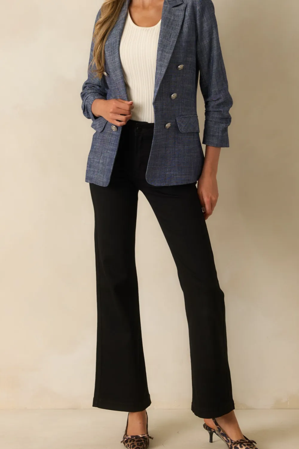 Let You Down Cotton High Waisted Flare Jeans
