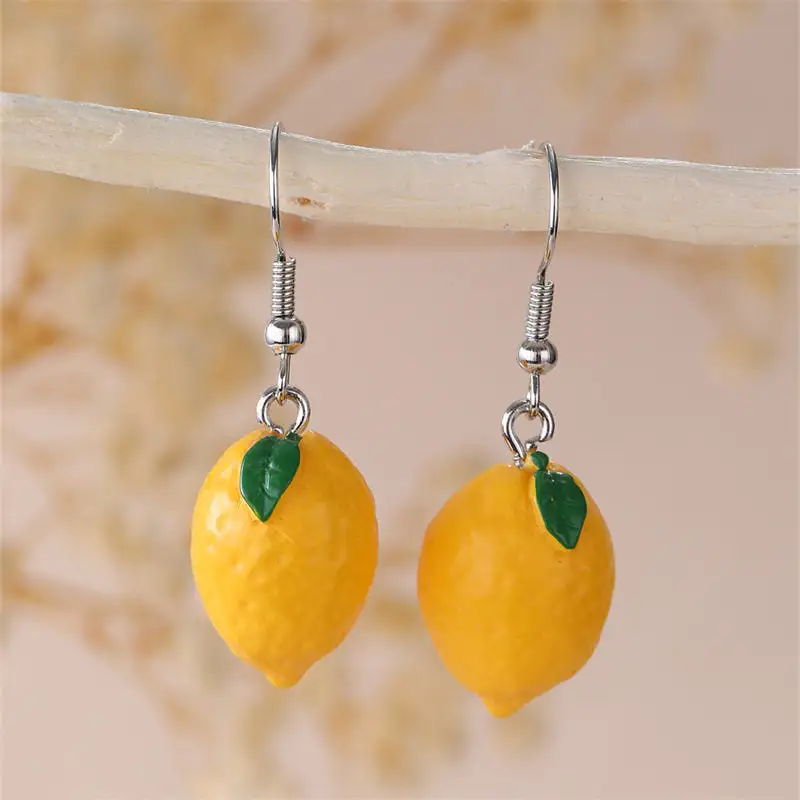 Fruit Resin Statement Earrings