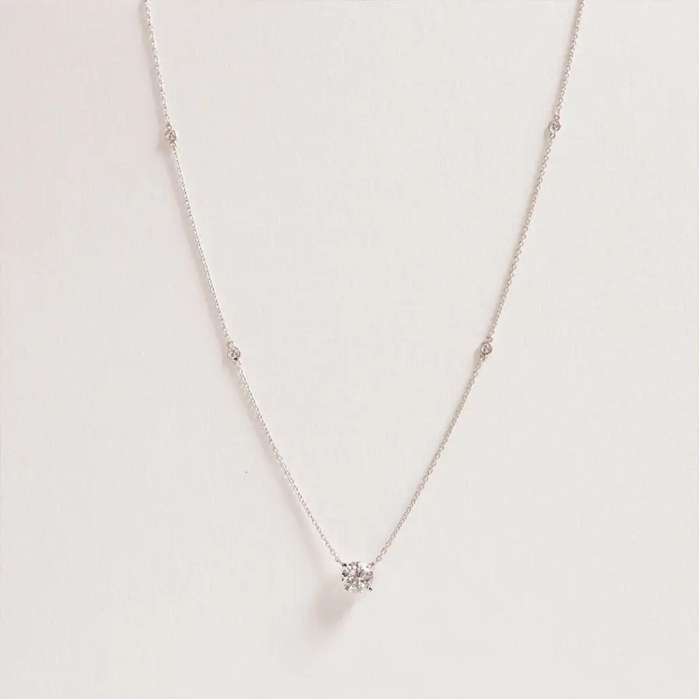 Diamond Solitaire Pendant Necklace