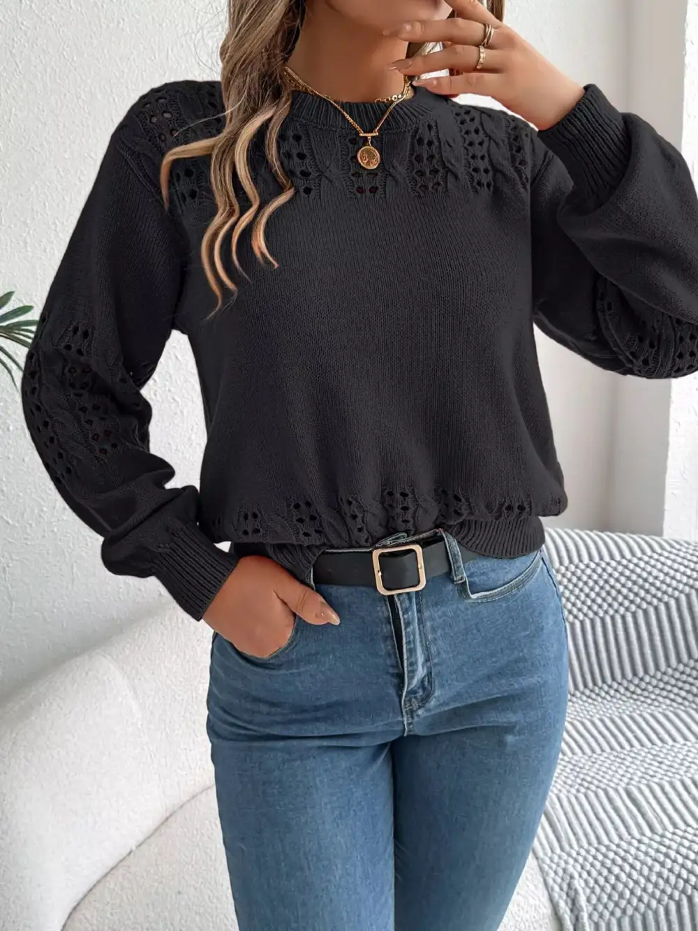 Essential Long Sleeve Everyday Sweater