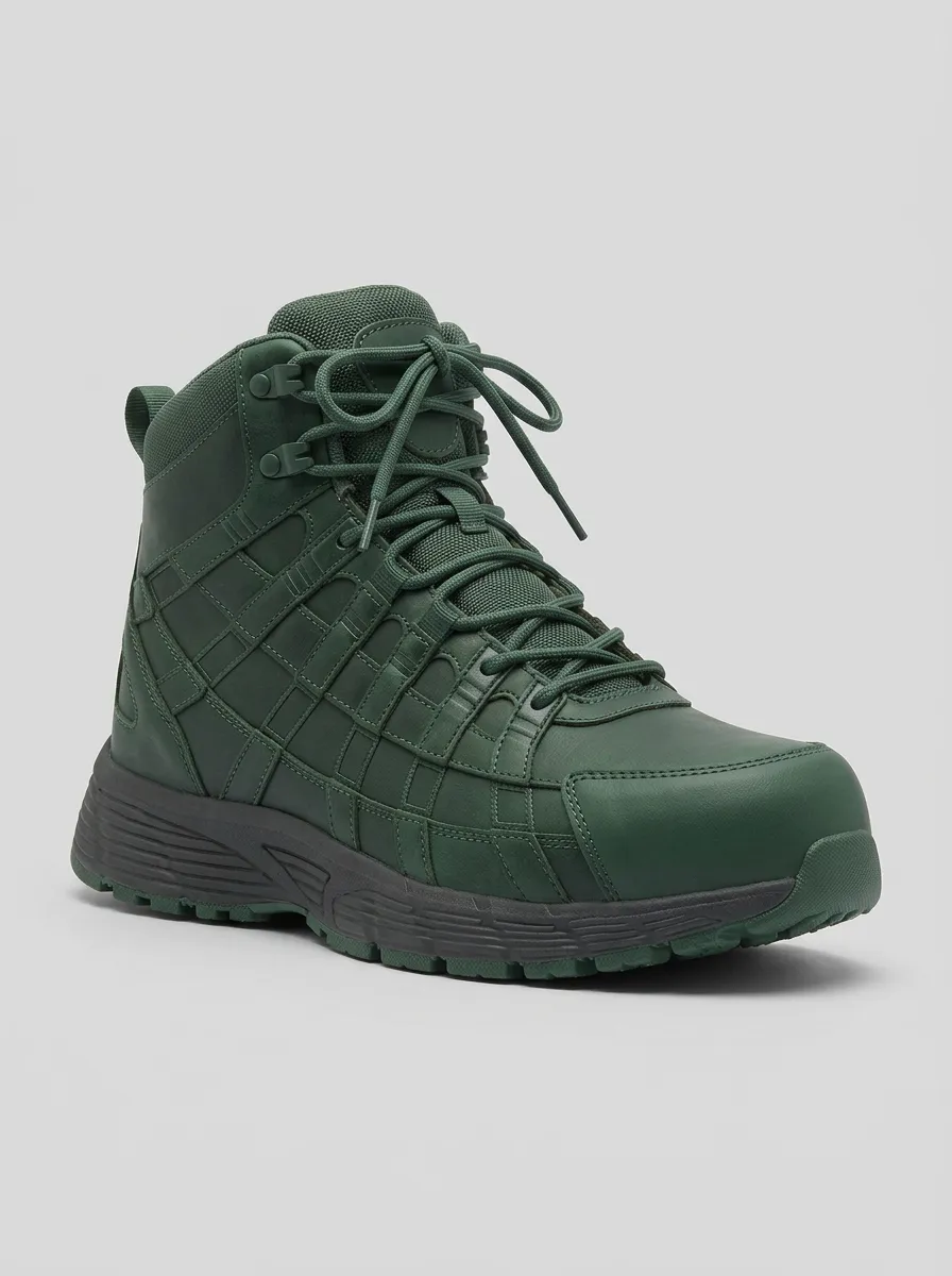 Men's Lattice-Detail Outdoor Work Boots
