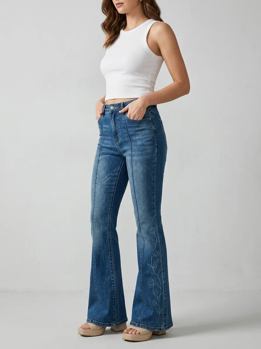 Women's High Waist Casual Denim Jeans