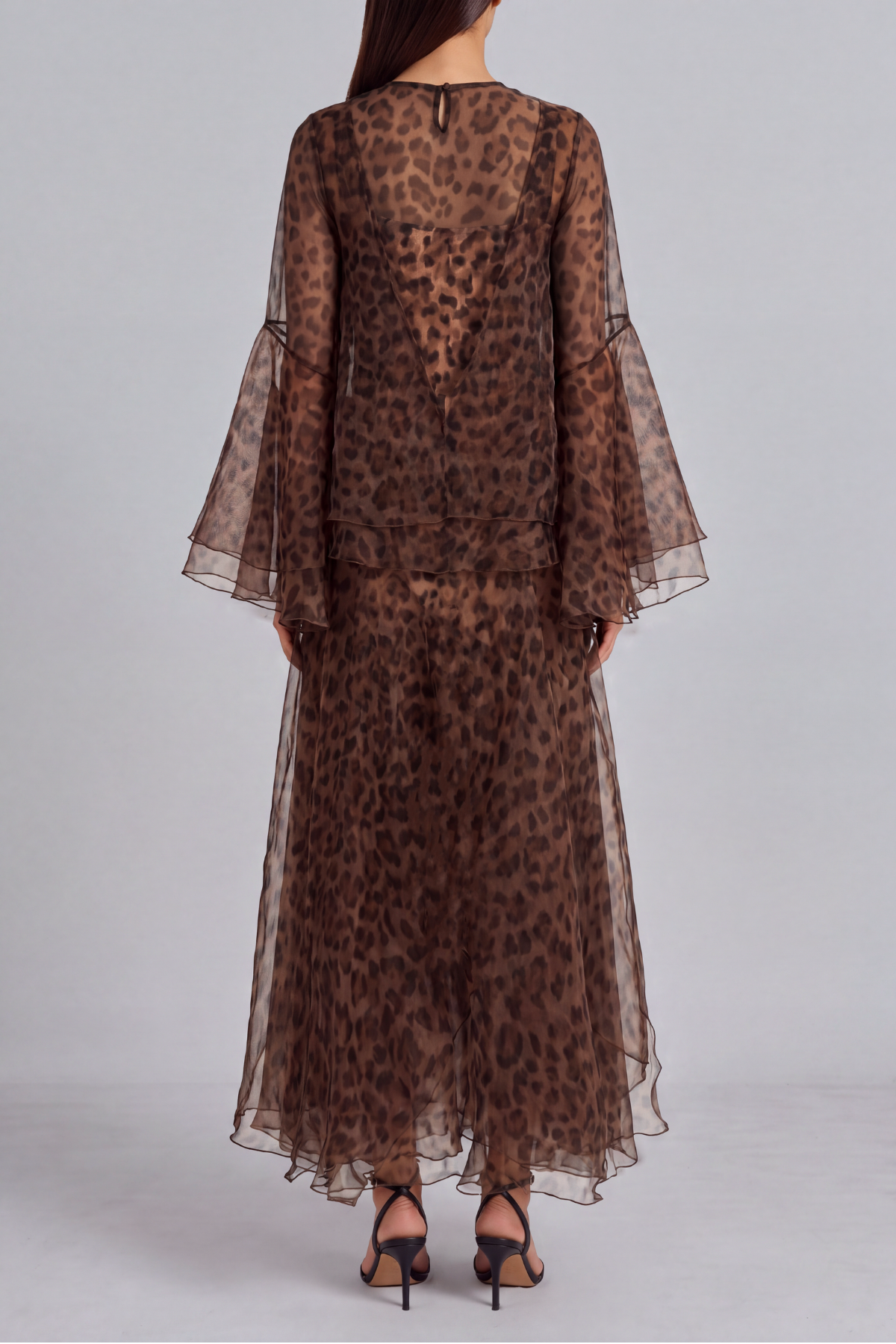 Classic Leopard Pattern Printed Maxi Dress