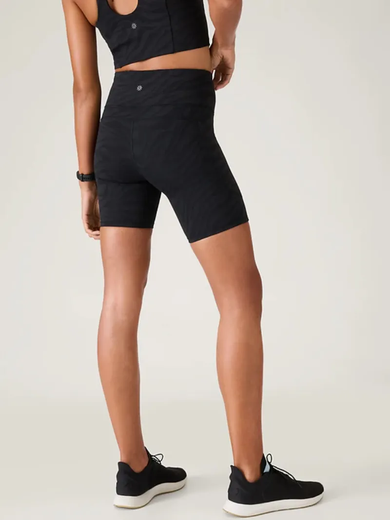 Blue Patterned Biker Shorts For Vibrant Active Style