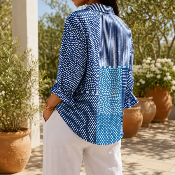 Patchwork Relaxed Blouse