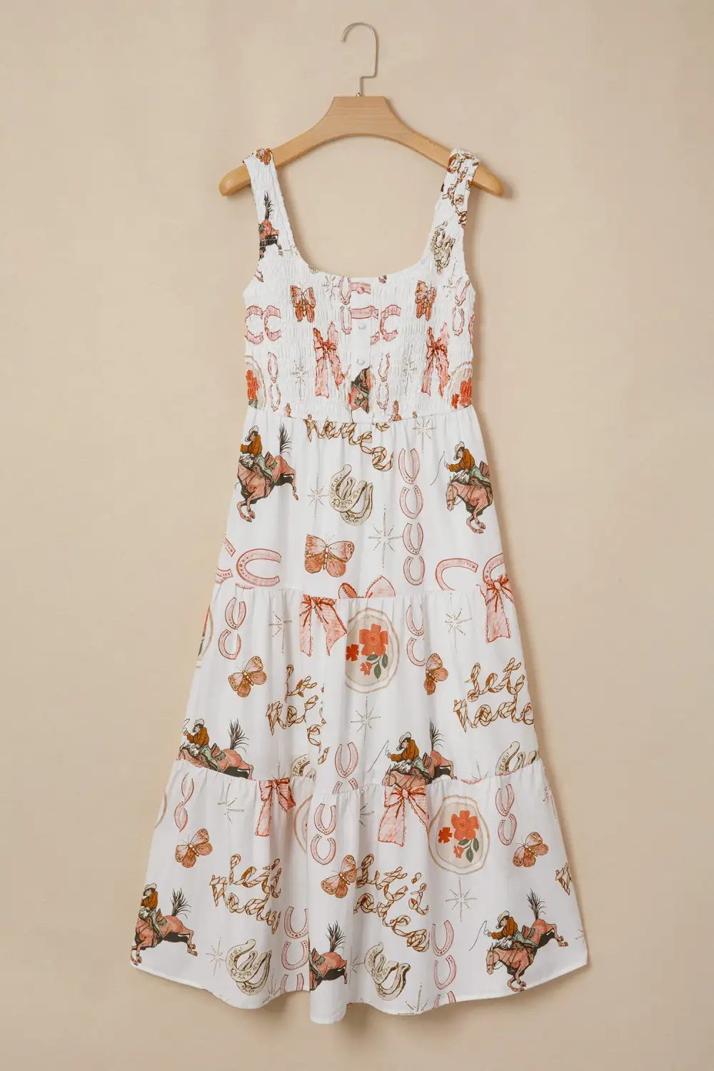 Printed Sleeveless Midi Dress