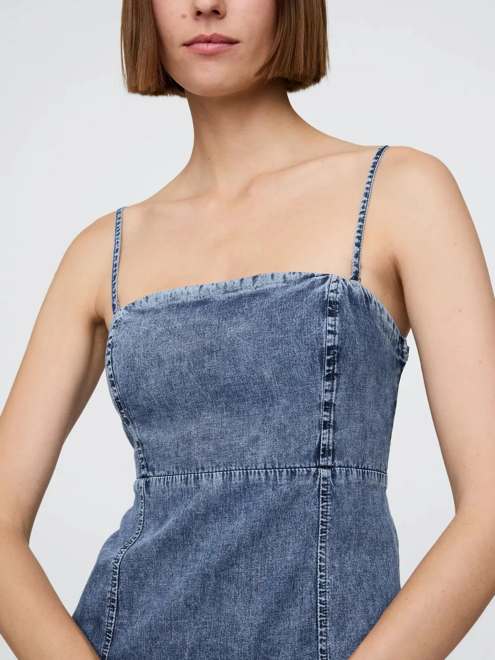 Square Neck Short Dress