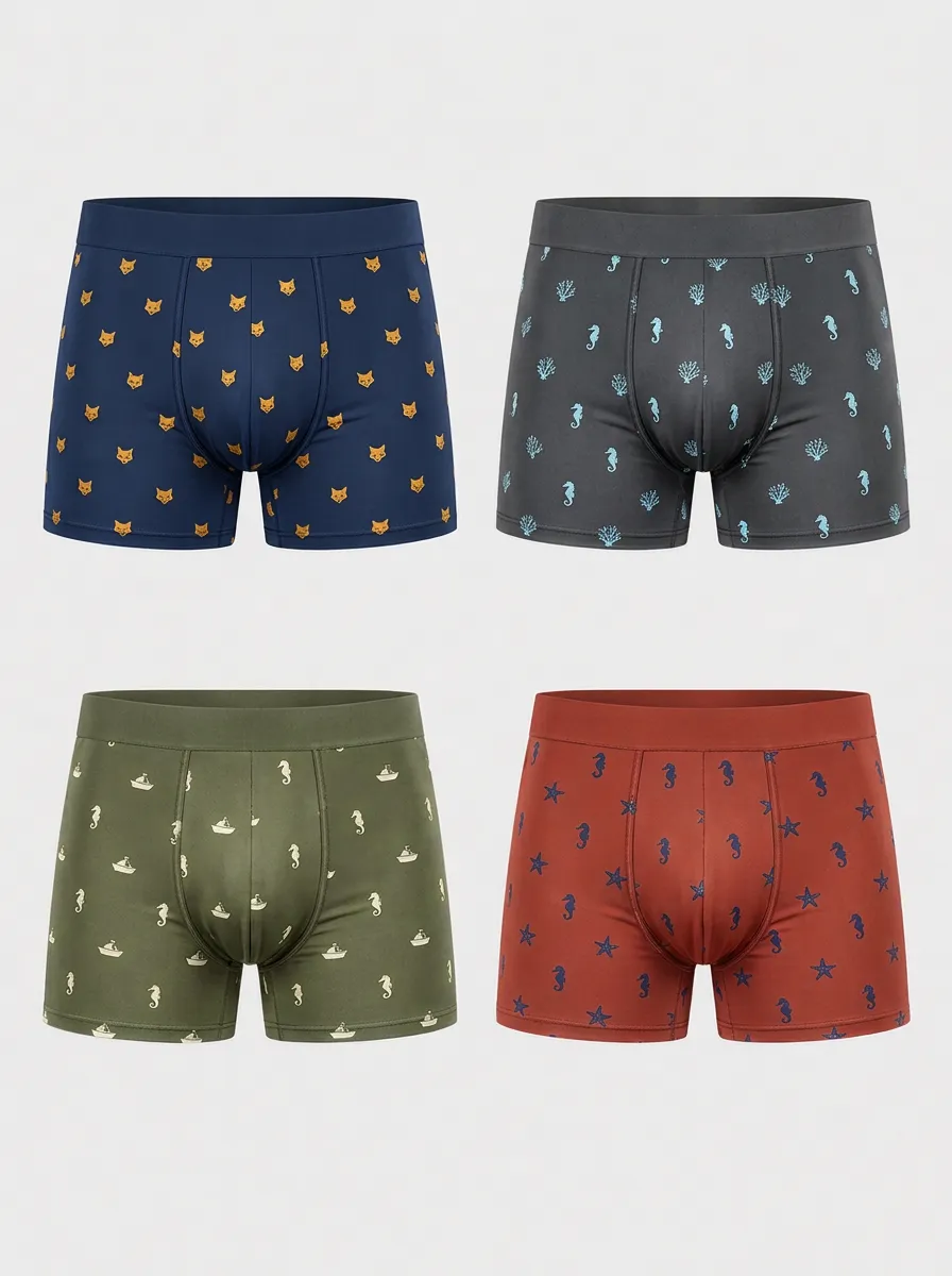 Men's Animal Boxer Briefs 9-Pack