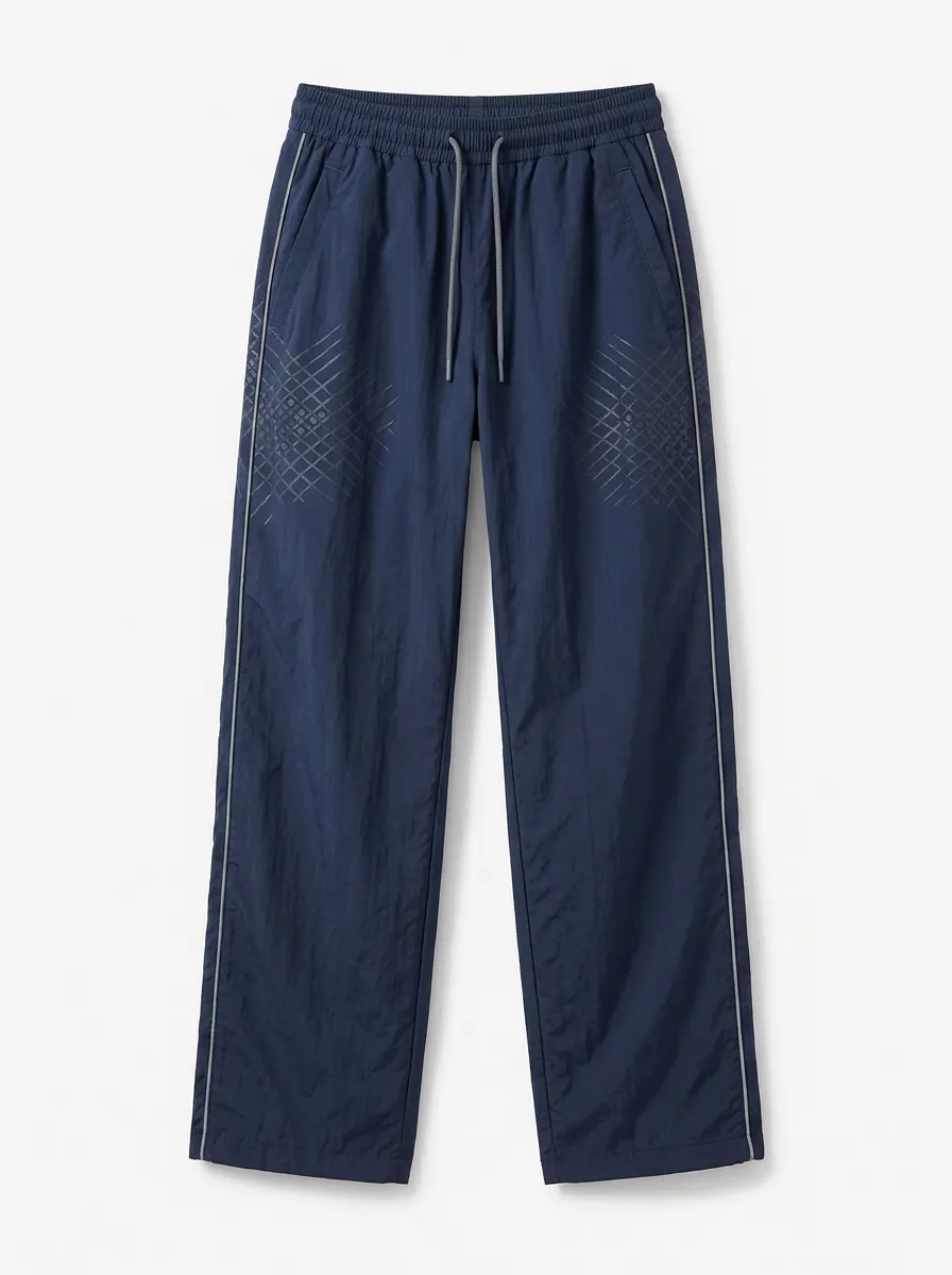 Women's Athletic Grid Pattern Printed Jogger Pants