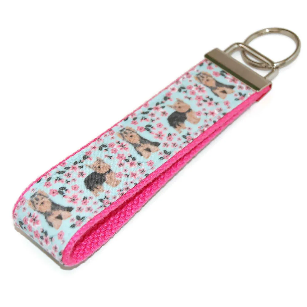 Yorkshire Terrier Floral Fun Keychain