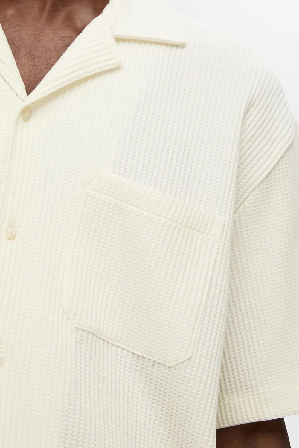 Casual Cuban Collar Co-ord Set Shirt