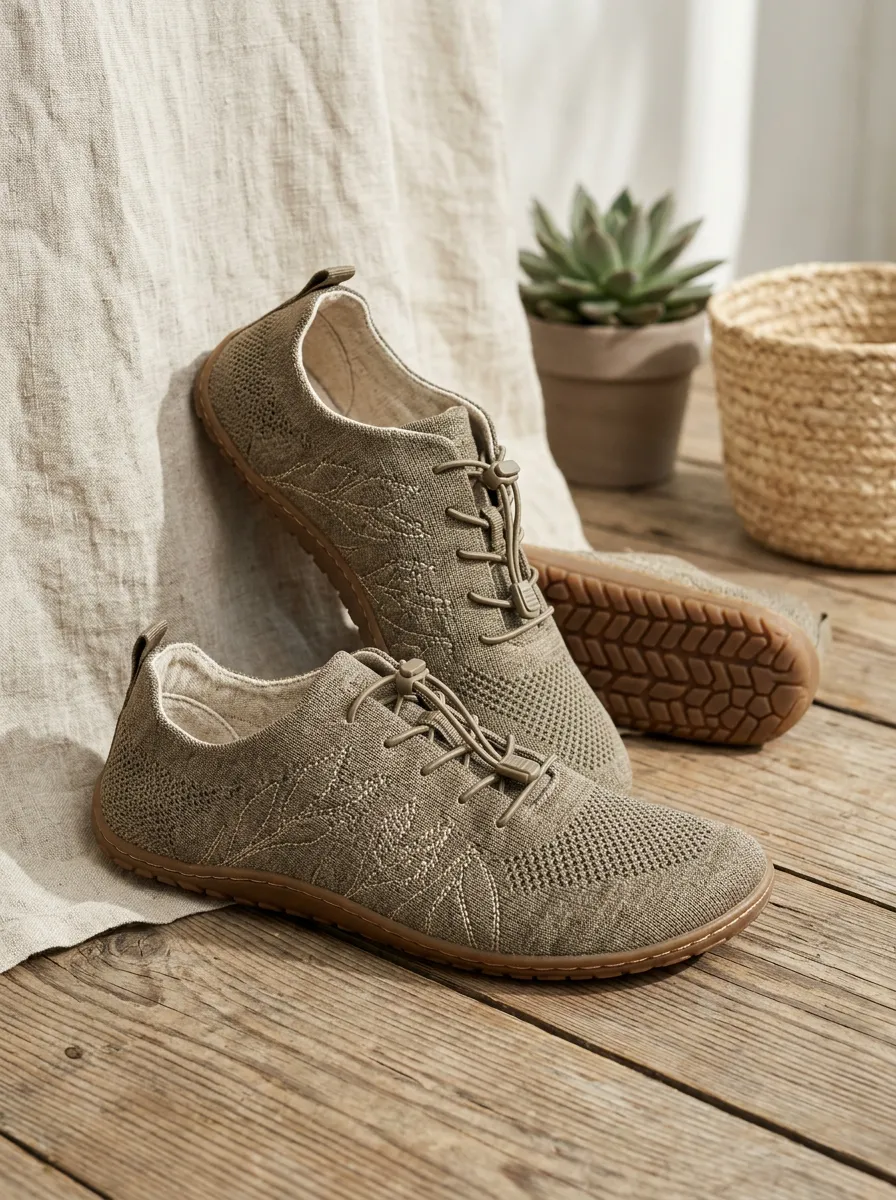 Winter-Ready Leaf Graphic Shape Unisex Barefoot Shoes