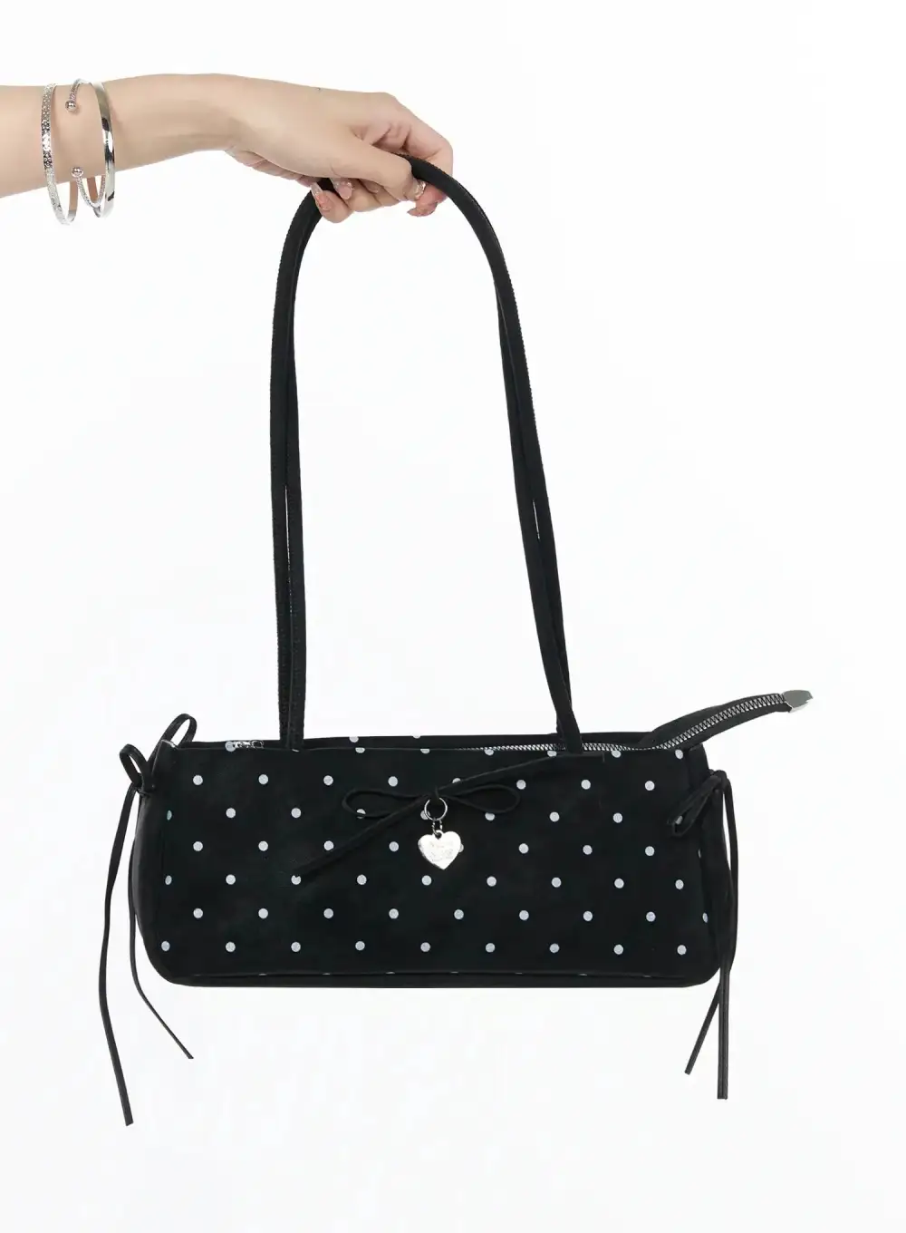 Polka Dot Ribbon Shoulder Bag