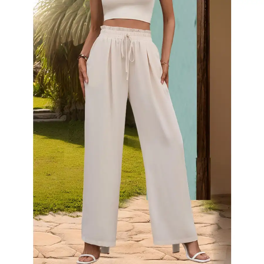 Modern Tied Wide Leg Pants