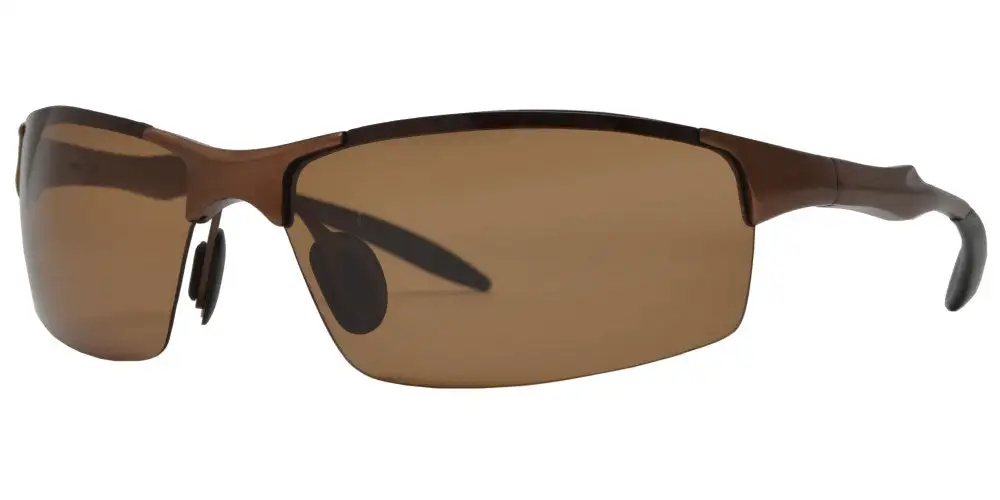 Polarized Aluminum-magnesium Alloy Full Frame Rectangular Rimless Sunglasses