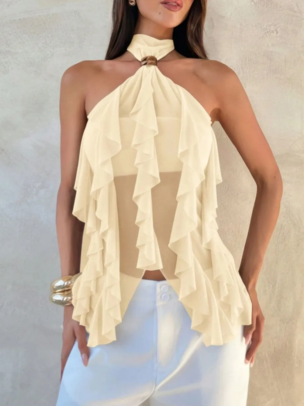 Relaxed Ruffled Tank Top