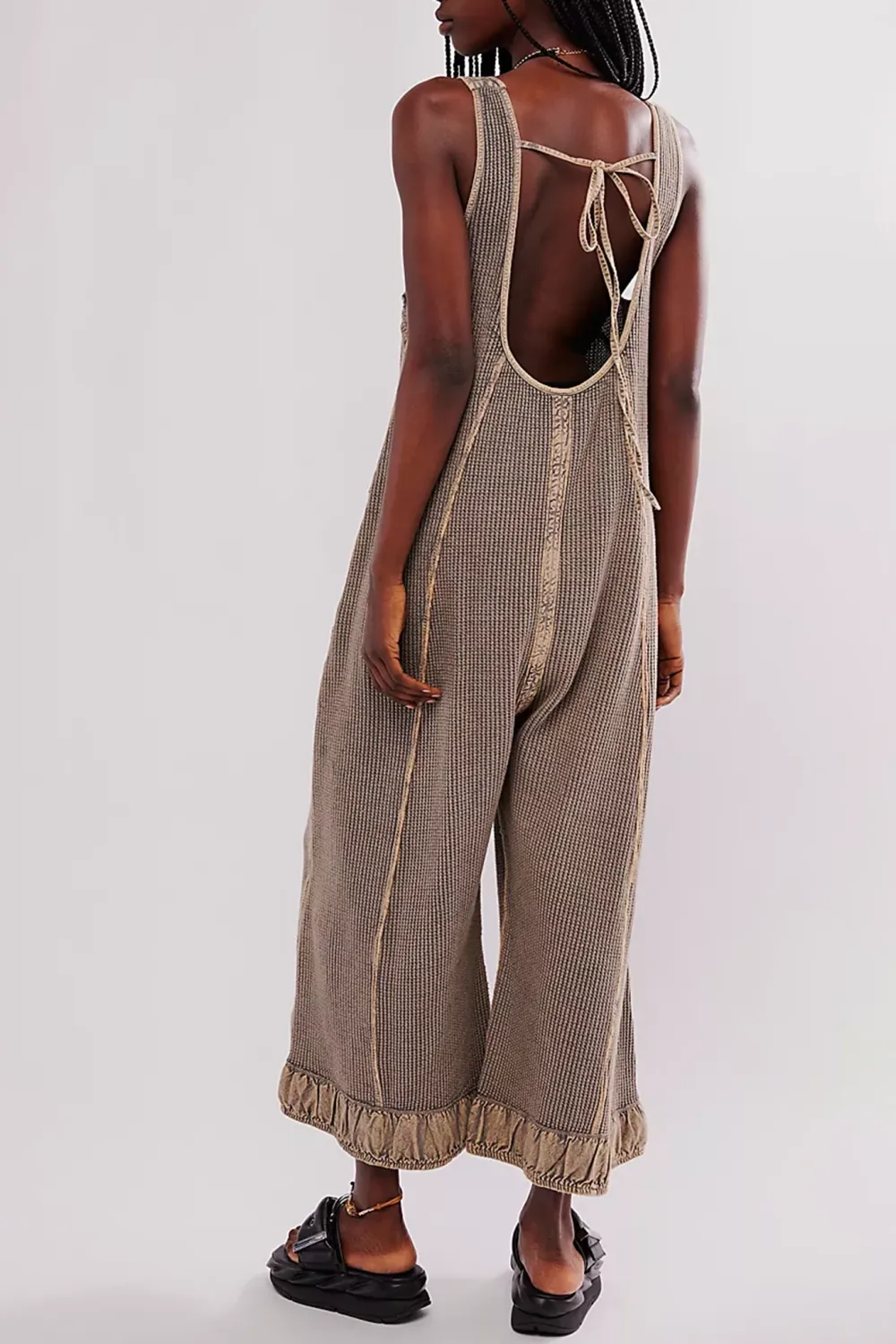Sleeveless Striped Wide Leg Jumpsuit