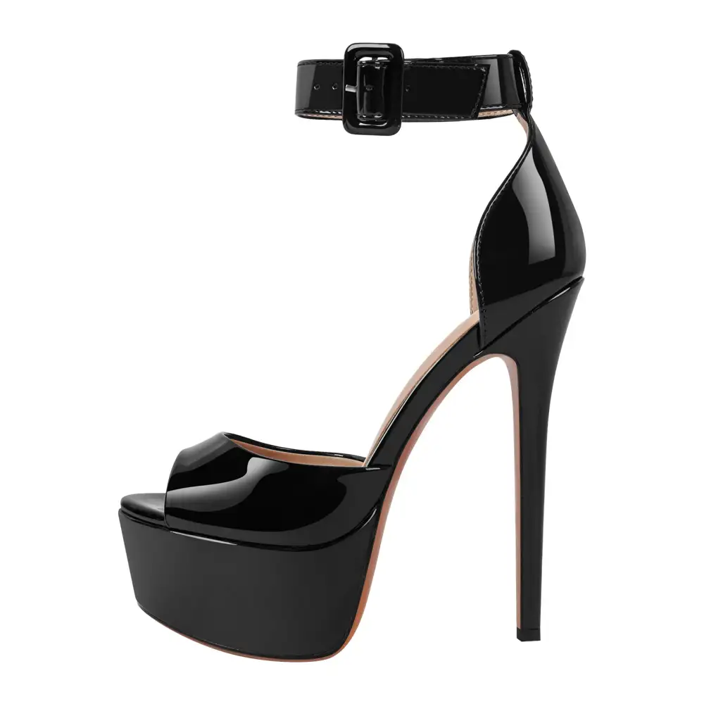 Peep Toe Platform Ankle Strap High Heel Sandals