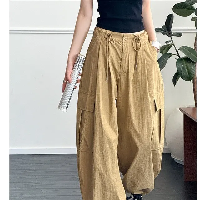 Drawstring Multi Pocket Cargo Pants
