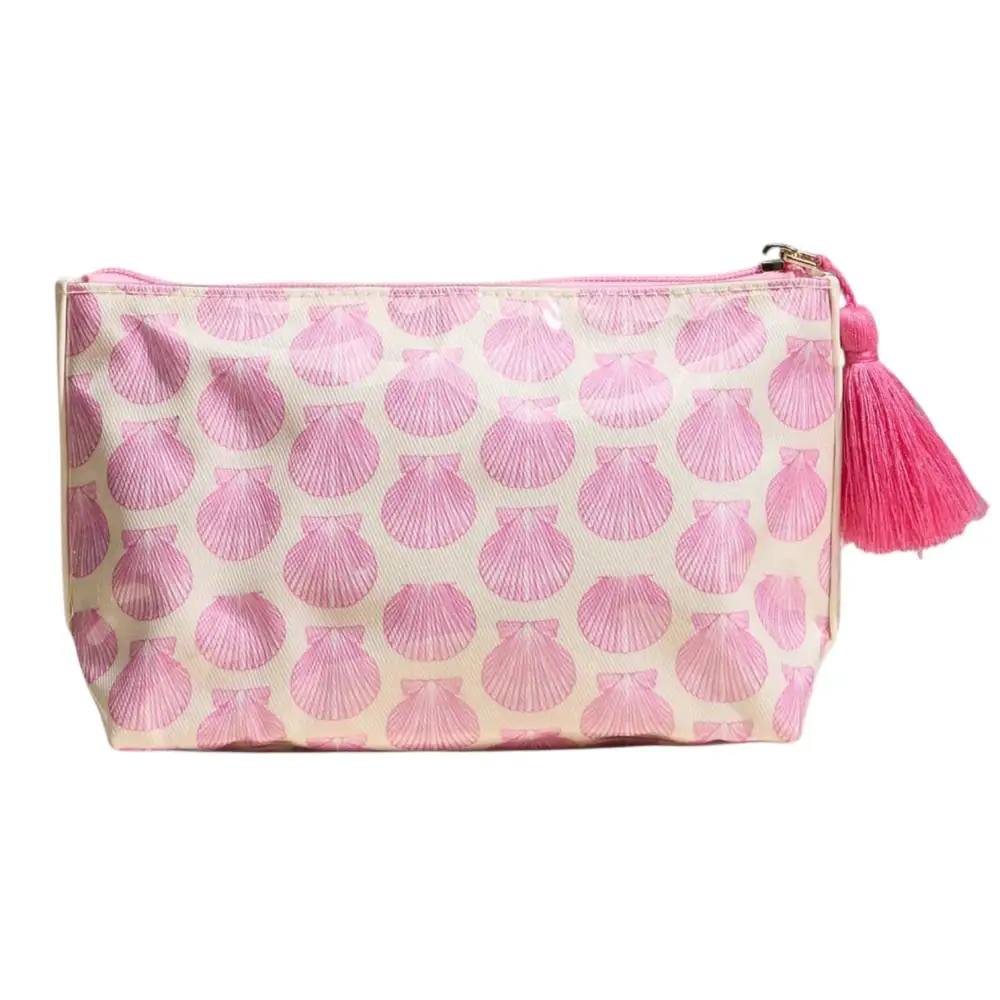 Seaside Shell Tassel Pouch – Dark Pink
