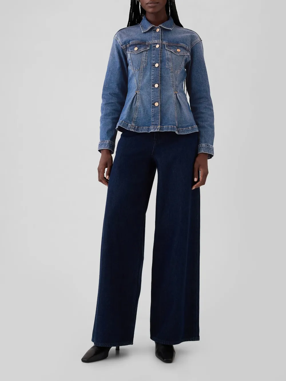 Pleated Button Jacket