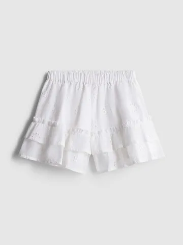 1.5-8yrs | Broderie Anglaise Tiered Shorts