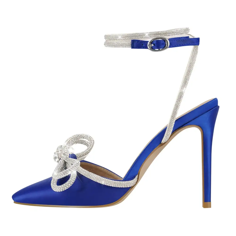 Elegant Rhinestone Pointed Toe Stiletto Pumps