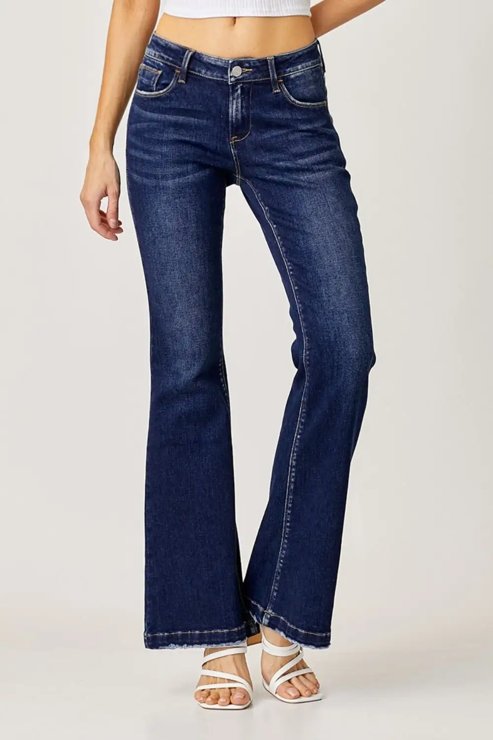 Low Rise Flared Denim Jeans