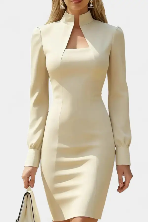 High-Neck Mini Dress