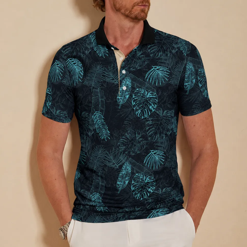 Active Sport Short Sleeve Button Up Polo Shirt