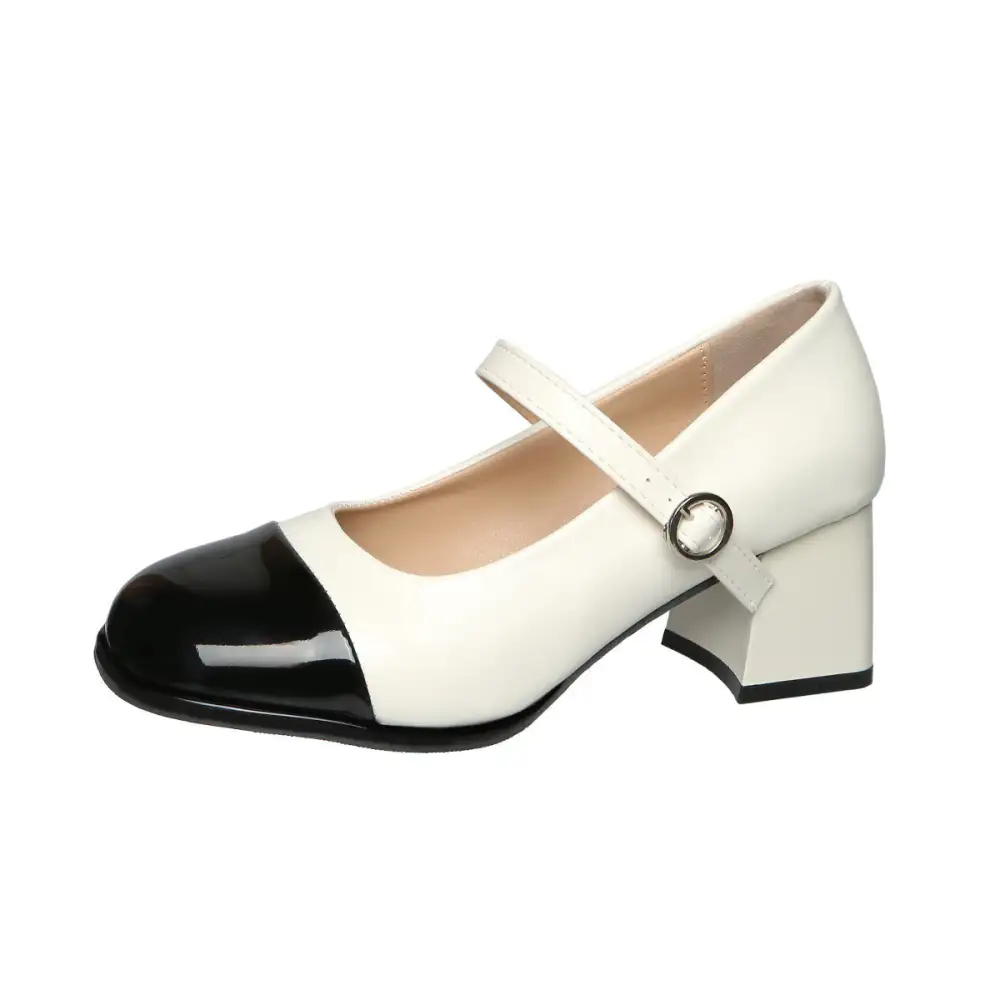 Flexible Strap Low Heel Shoes
