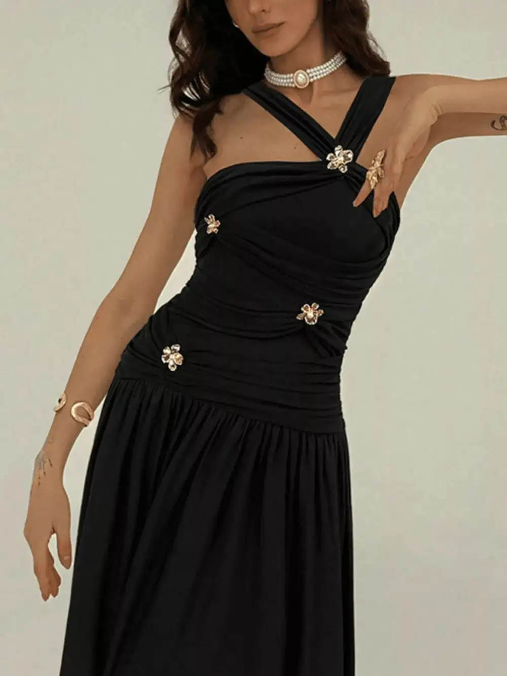 Sleeveless Embellished Maxi Dress