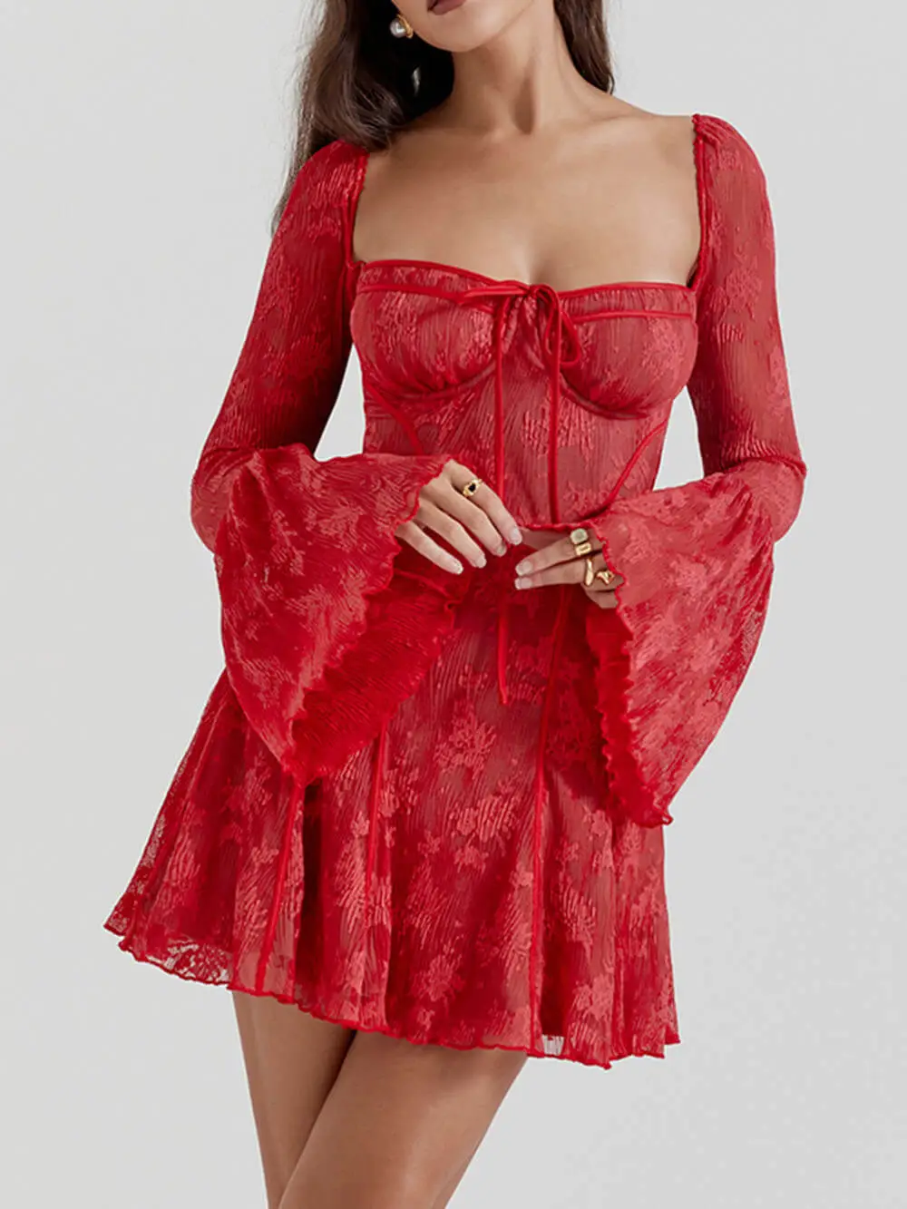 Lace Corset Mini Dress