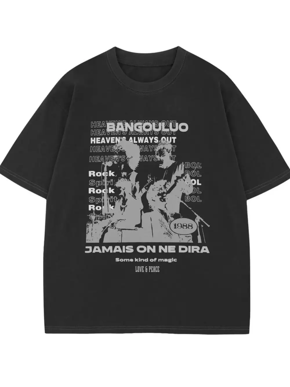 Clean Graphic Crew Neck Oversized Tee