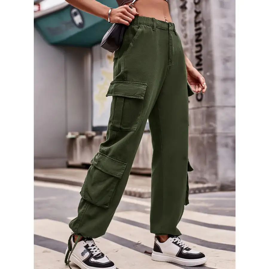 Casual Wide Leg Cargo Jeans Jeans