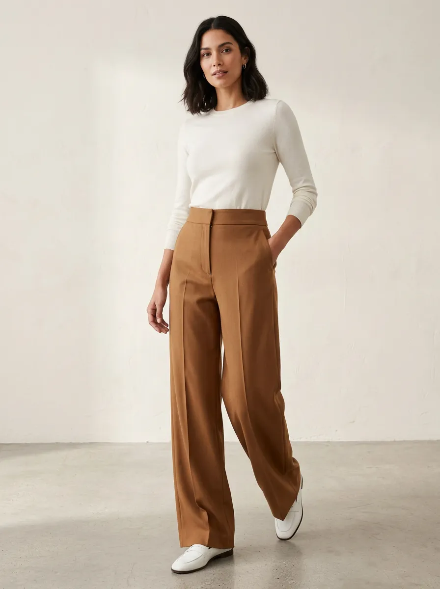 Wide-Leg Casual Minimalist Casual Wide Leg Pants