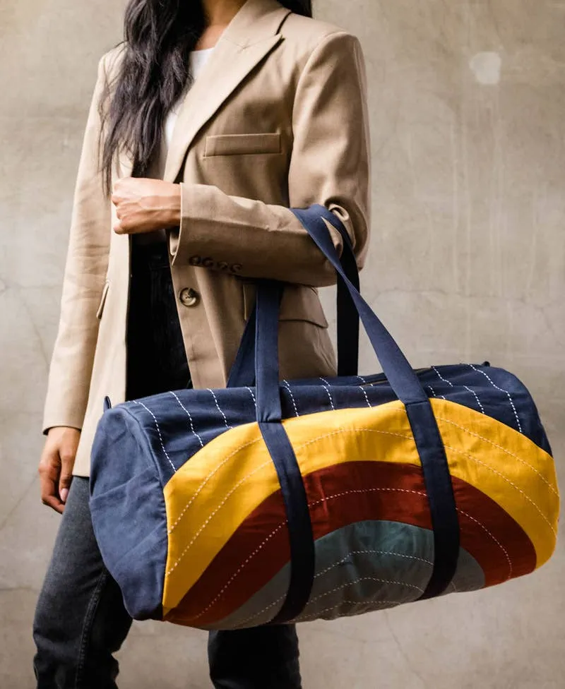 Colorblock Cotton Weekender Bag