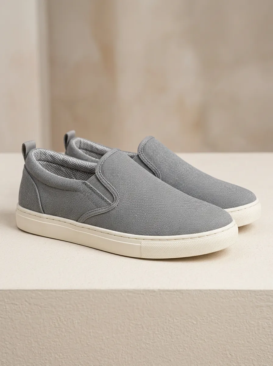 Signature Slip-On Minimalist Fit Men's Stretch Canvas Shoes