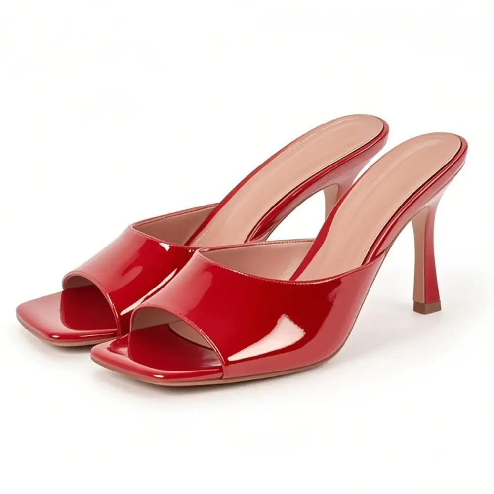 Square Toe Stiletto Mule Sandals