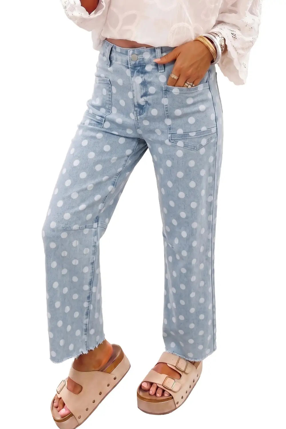 Women's Polka Dot Slim Fit Jeans