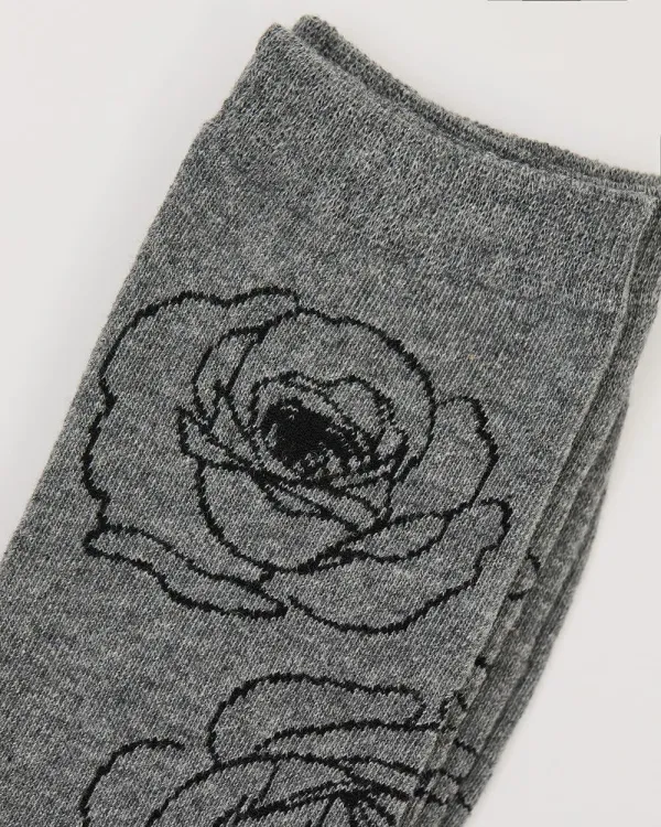 Cotton Socks With Oversized Roses