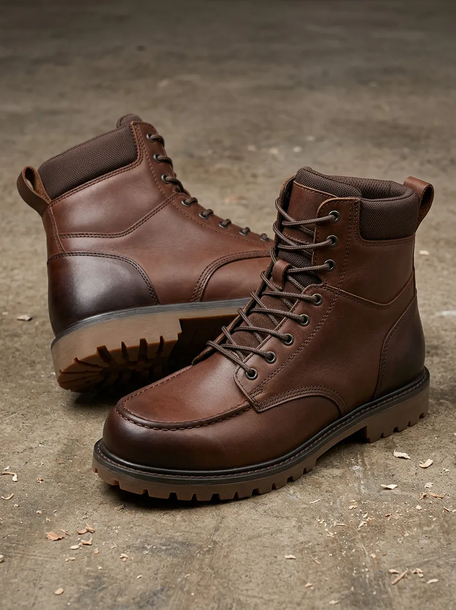 Men's Lace-Up Work Boots Lace