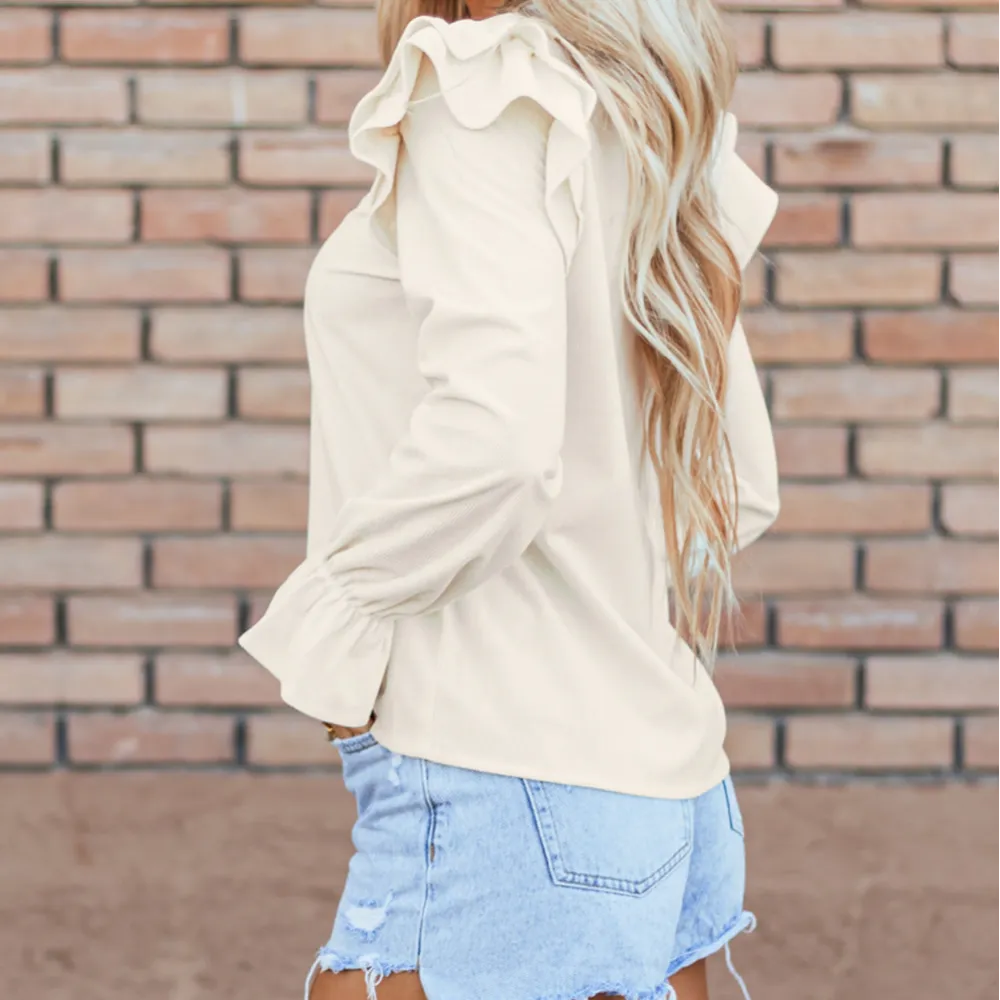Everyday Ruffled Blouse Detail