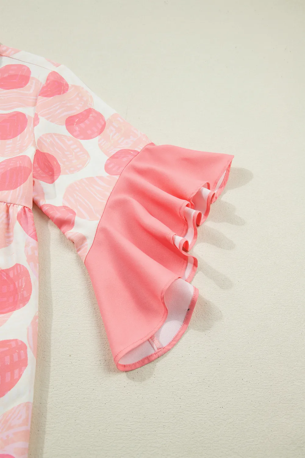 Pink Double Polka Dot Printed Shirt