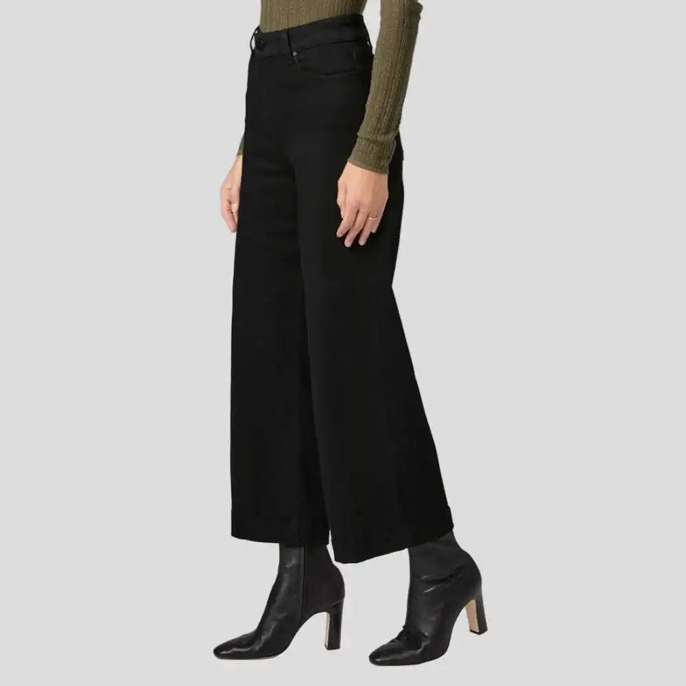 Classic Wide-Leg Ankle-Length High-Rise Women's Jeans