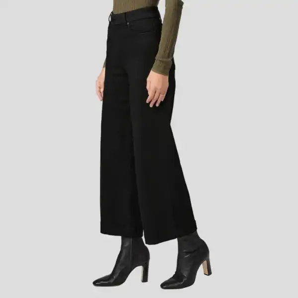 Classic Wide-Leg Ankle-Length High-Rise Women's Jeans