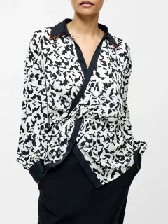 Classic Modern Striped Stand Collar Shirt